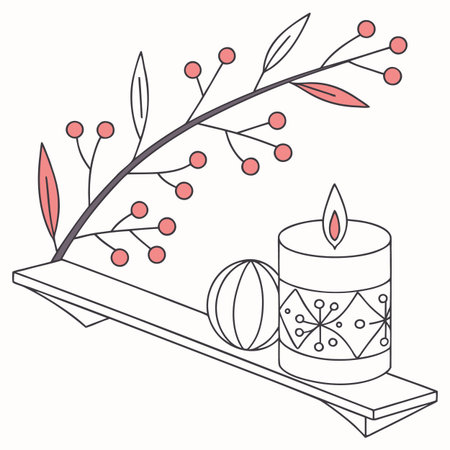 Elegant vector illustration of a winter forest featuring stylized pine trees under a clear, bright seasonal sky.のイラスト素材