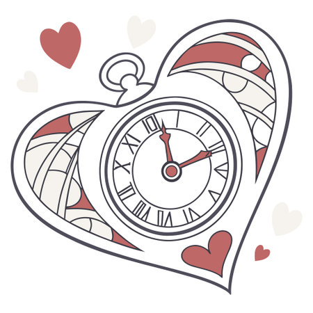 Decorative romantic elements for Valentine's Day celebrations and anniversary designs.のイラスト素材