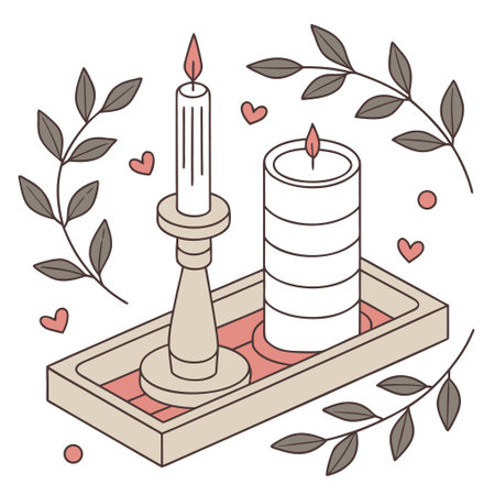 Cozy cafe window view looking out at a snowy street with frost patterns on the glass.のイラスト素材