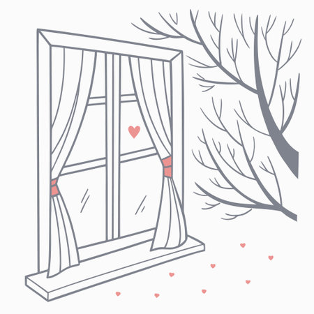 A clean and modern vector illustration featuring a single red heart-shaped balloon, perfect for February holiday themes and romantic greeting cards.のイラスト素材