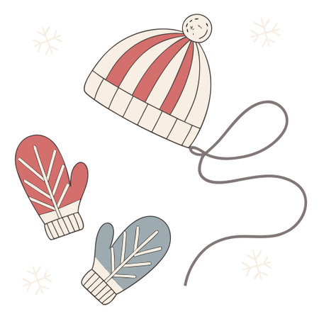 A simple and effective vector illustration of a small winter element, ideal for mobile apps, icons, and web banners.のイラスト素材