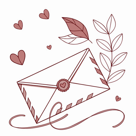 A clean and professional vector of an office folder styled with February heart motifs.のイラスト素材