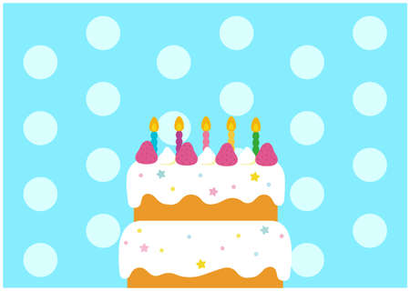 Pop Birthday Cake Illustrationのイラスト素材