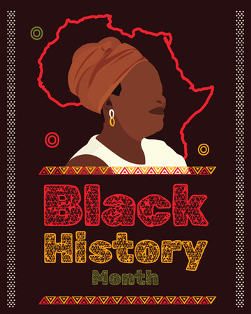 Celebrating Heritage: Black History Month Vector Template. African American Template. Heritage Celebration Design. Black History Vector Art. Cultural Tribute Template. Empoweringのイラスト素材