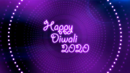 Diwali Text with glowing light illusion in background, Diwali background, 3d renderの写真素材