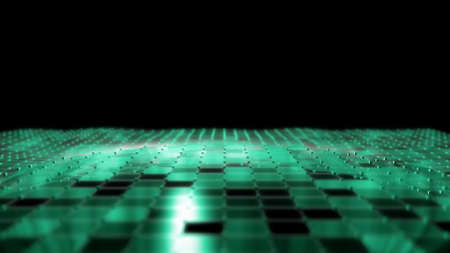Abstract Sci-Fi 3D landscape wavy animation , Digital landscape , Digital wave formations, 3D render