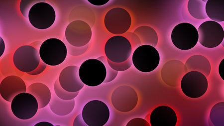 Abstract multicolored circles with illuminated and glowing light effect,Abstract background for business,technology or any presentation projects, 3D render.の写真素材
