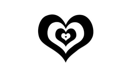 beautiful Black and white hearts combination, Sign and symbol of love , Show your love for Valentine's, wedding, anniversary, or any holiday. Abstract love background, 3D renderの写真素材
