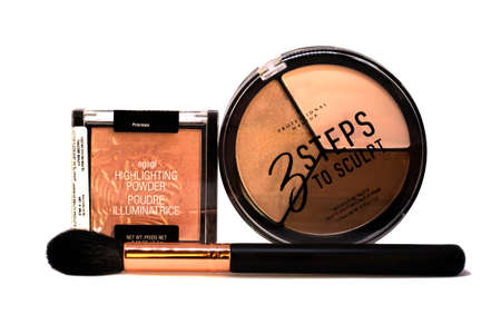 Foundation Make up for all skin on white backgroundのeditorial素材