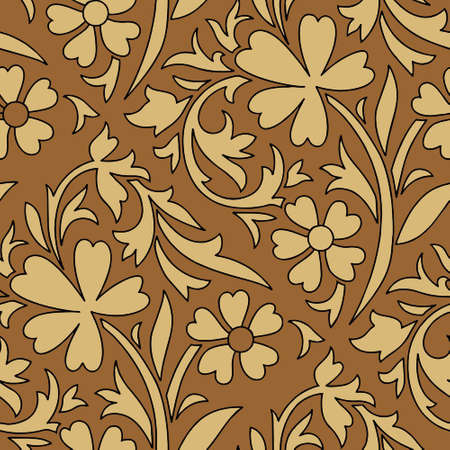 floral pattern in geometrical styleのイラスト素材