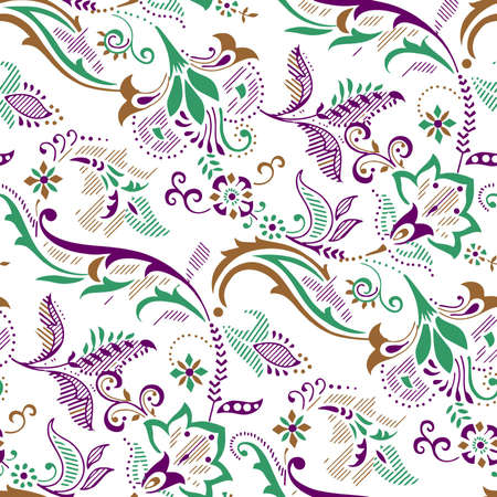 Paisley pattern with color backgroundのイラスト素材