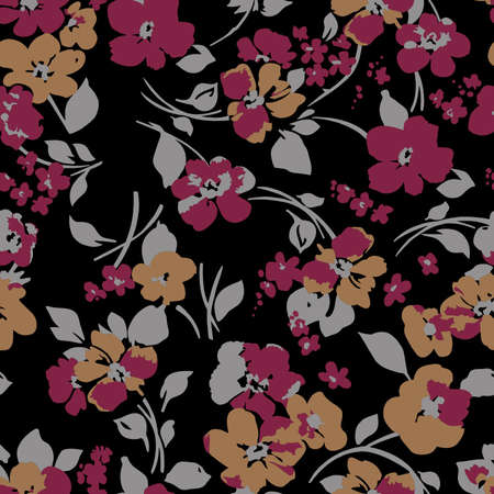Abstract floral pattern.のイラスト素材