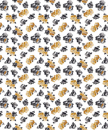 Abstract small splash ornamental floral patternの写真素材