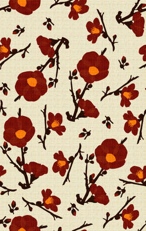 Elanance Floral motif pattern with color backgound For print and production.の写真素材