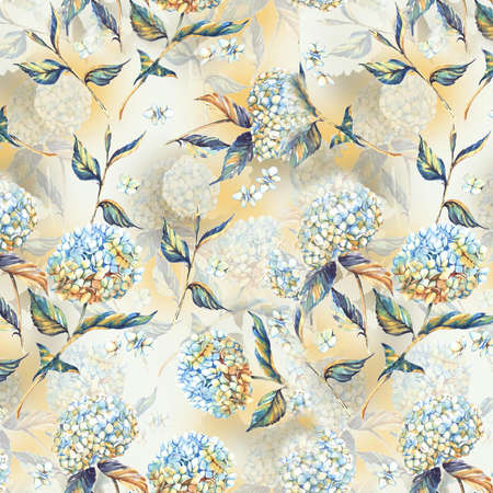 Floral pattern in the blooming botanical Motifs scattered random. Seamless vector texture. For...
