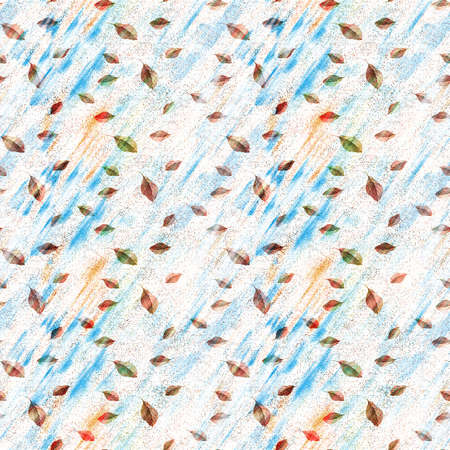 Floral pattern in the blooming botanical Motifs scattered random. Seamless vector texture. For fashion prints. Printing with in hand drawn style light blue backgroundの写真素材