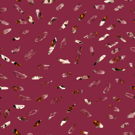 Floral pattern in the blooming botanical Motifs scattered random. Seamless vector texture. For fashion prints. Printing with in hand drawn style light blue backgroundの写真素材