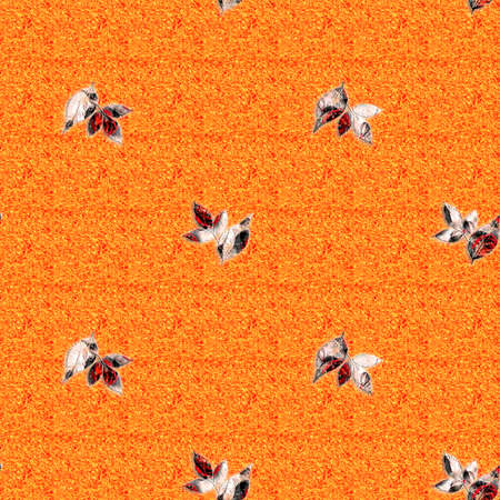 Floral pattern in the blooming botanical Motifs scattered random. Seamless vector texture. For fashion prints. Printing with in hand drawn style light blue backgroundの写真素材