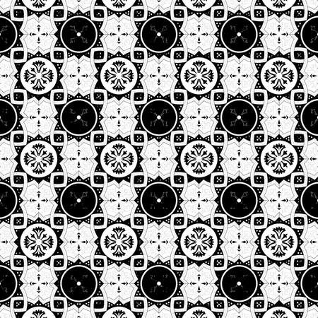 Abstract seamless pattern with abstract geometric style. Repeating sample figure and line. For fashion interiors design, wallpaper, textile industryの写真素材