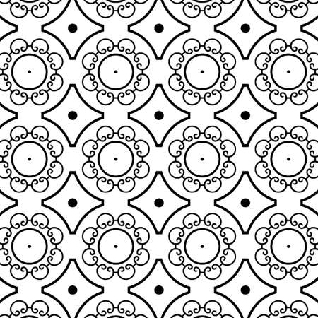 Abstract seamless pattern with abstract geometric style. Repeating sample figure and line. For fashion interiors design, wallpaper, textile industryの写真素材