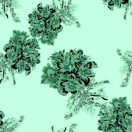 seamless flower pattern with background.beautiful seamless pattern.allover design.seamless vintage patternの写真素材