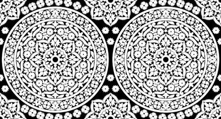 Renaissance Period Inspired Square Ornament Background Pattern. one color background.の写真素材