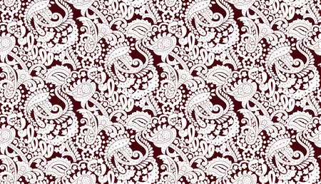 Colorful Paisley pattern for textile, cover, wrapping paper, web. Ethnic wallpaper with decorative elements. Indian decorative backdrop. Vector indonesian batikの写真素材