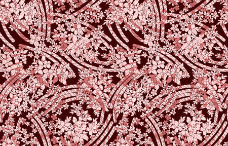 Renaissance Period Inspired Square Ornament Background Pattern. one color background.の写真素材