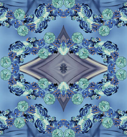 Floral seamless pattern, texture effect. Indian ornament. Vector decorative flowers and Paisley....