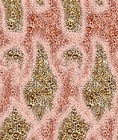 Stylish and minimal Seamless pattern Trendy colorful of freehand shape and brush with animal leopard print. Trendy hand drawn. Modern style abstract design for fashion,fabric,wallpaper,wrapping and all printsの写真素材