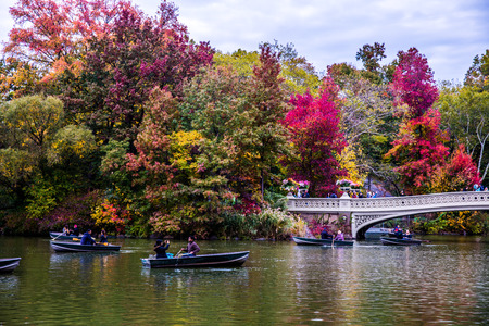 The lake at central parkのeditorial素材