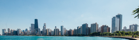 Daytime Horizontal Photo of Chicago Skylineの写真素材