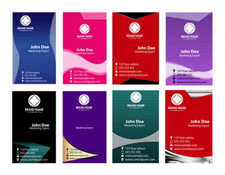 Collection vertical business cards elementのイラスト素材