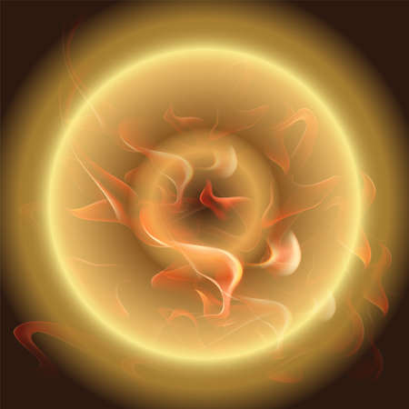 ract burning technology circle vector gold backgroundのイラスト素材