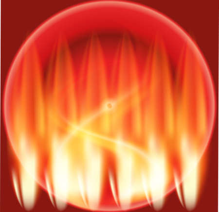 Abstract fire circle red backgroundのイラスト素材