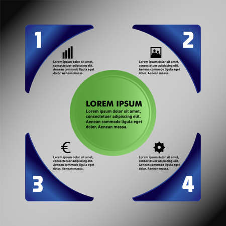 Abstract Paper Infographicsのイラスト素材