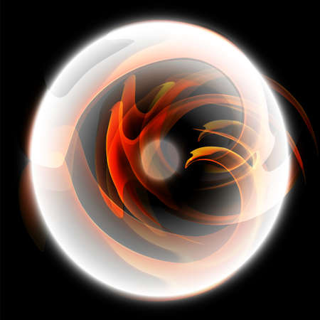 Black circle of fireのイラスト素材