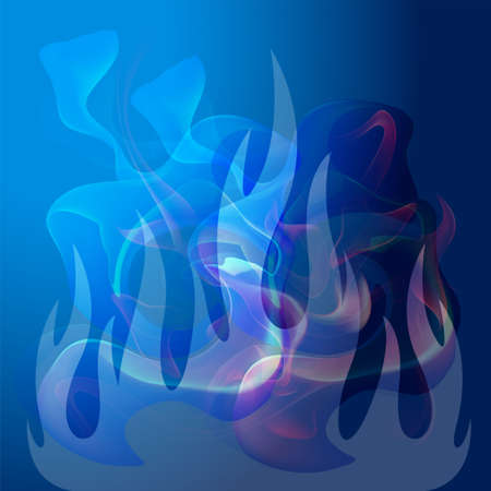 Blue background with fireのイラスト素材