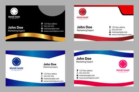 Business card templates setのイラスト素材