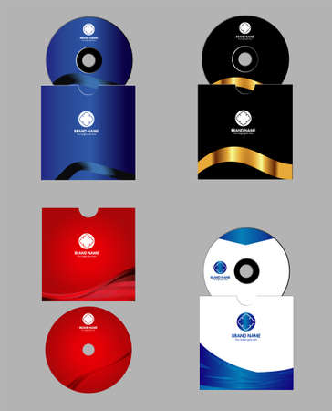 Cd, DVD cover design templateのイラスト素材