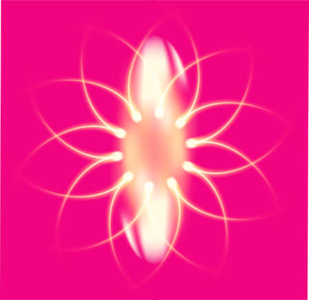 Fire Flower on pink backgroundのイラスト素材