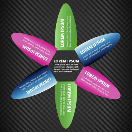 Flower Style Infographicsのイラスト素材