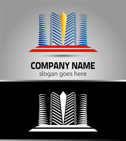 Hotel logo Building office company icon, urban city iconのイラスト素材