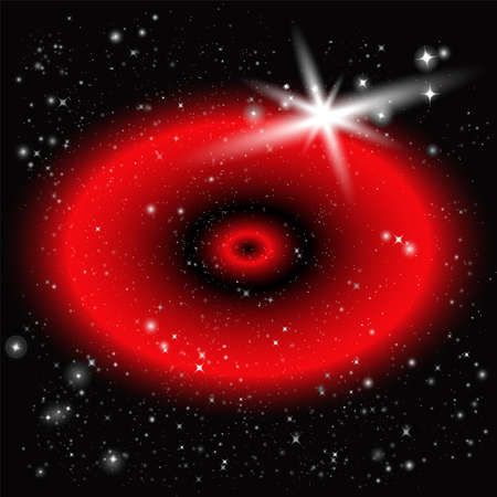 Red Night sky with lots of Starsのイラスト素材