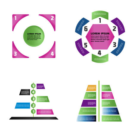 Collection Infographic Templates for Businessのイラスト素材