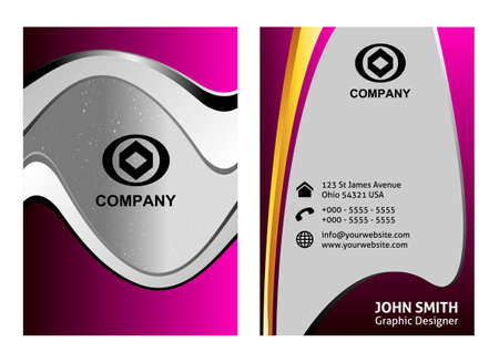 Vector vertical business cardのイラスト素材