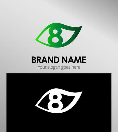 Vector logo sign eight numberのイラスト素材