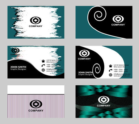 Set of business cardsのイラスト素材