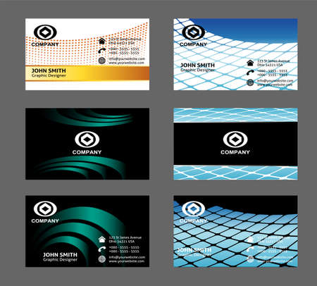 Modern Business - Card Setのイラスト素材