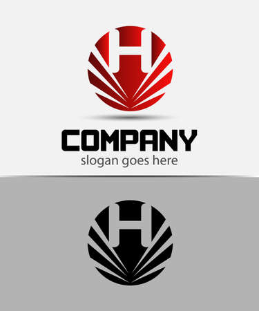 Letter H logo icon design template elementsのイラスト素材
